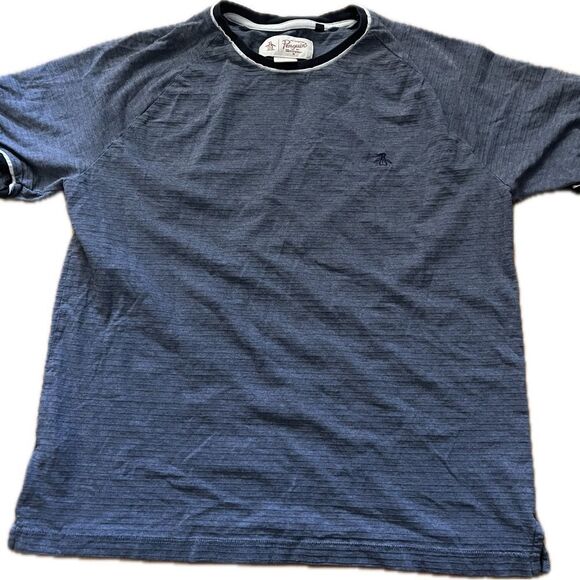 Original Penguin Blue Short Sleeve Tee Vintage - Picture 1 of 5